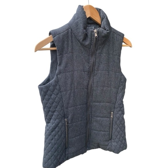 Lemon Tart Herringbone Quilted Vest I Size: S - Picture 2 of 8
